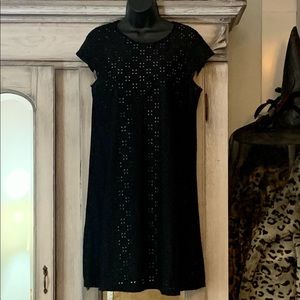 Ronni Nicole Black Eyelet Dress